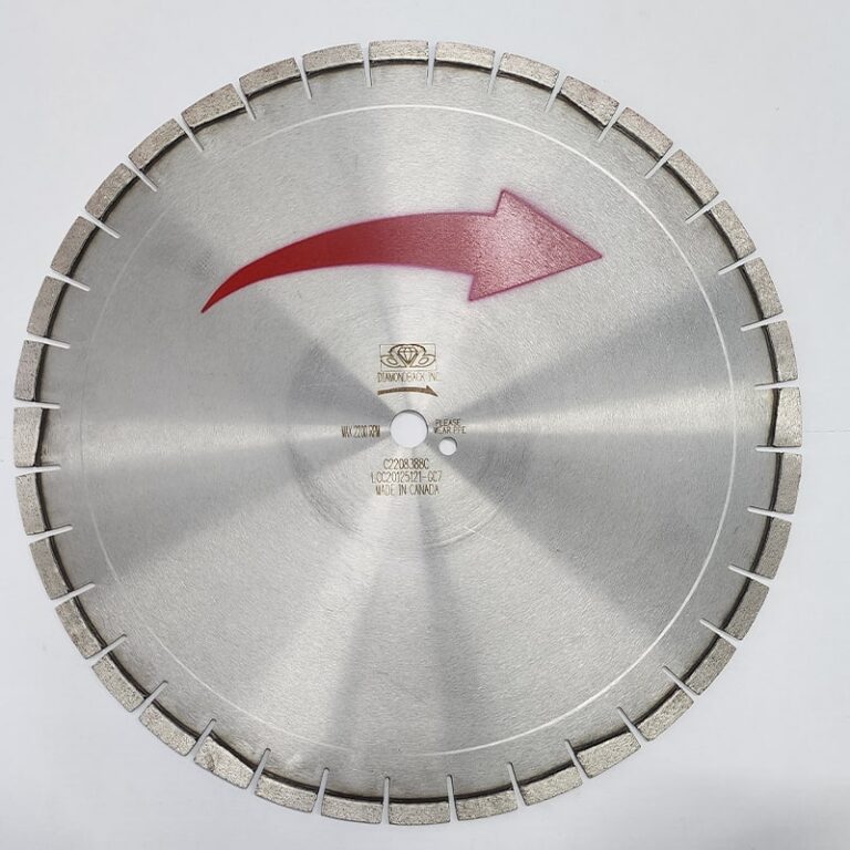 Green concrete Slab saw green concrete blade DiamondBack Tools inc.